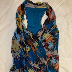 Wrapped Vest Blouse- Multicolored - Medium